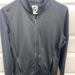 FootJoy Womens Lightweight Woven Golf Full Zip Jacket Black  Small Regatta Bay